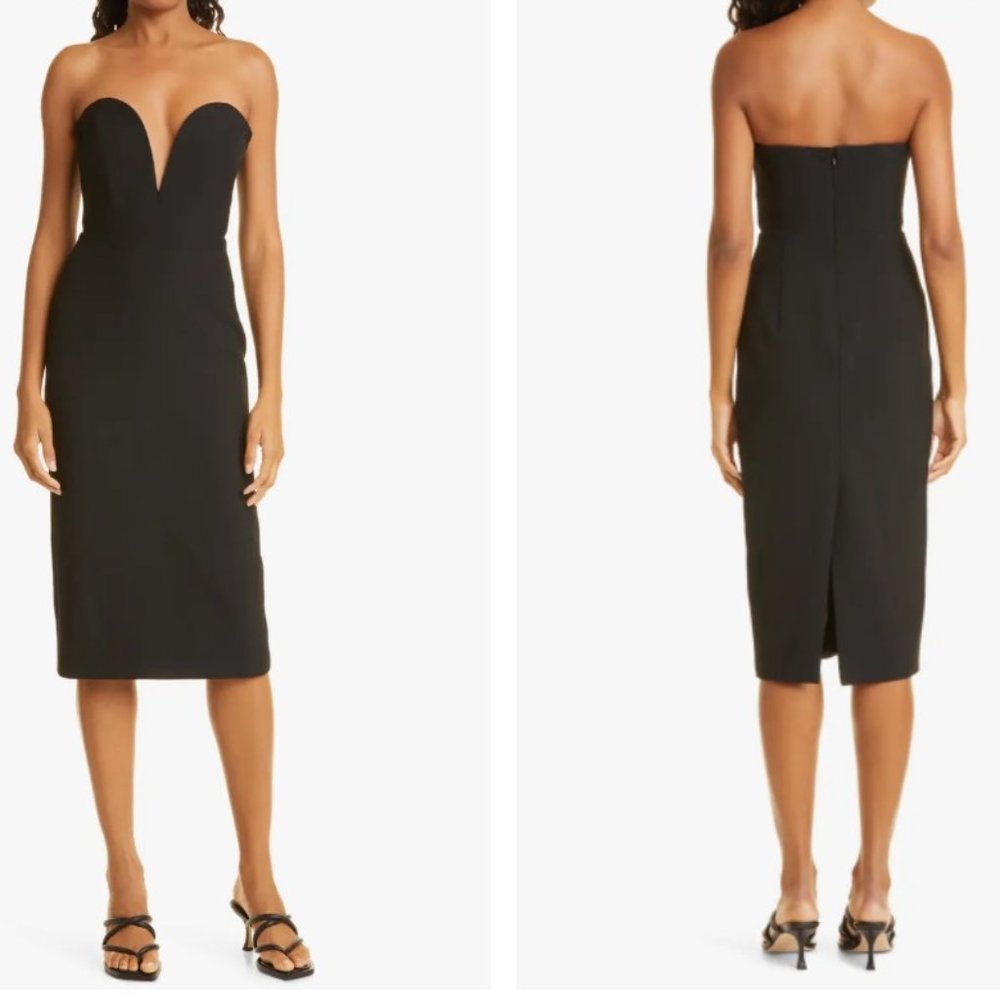 VERONICA BEARD COLEBROOK STRAPLESS DRESS